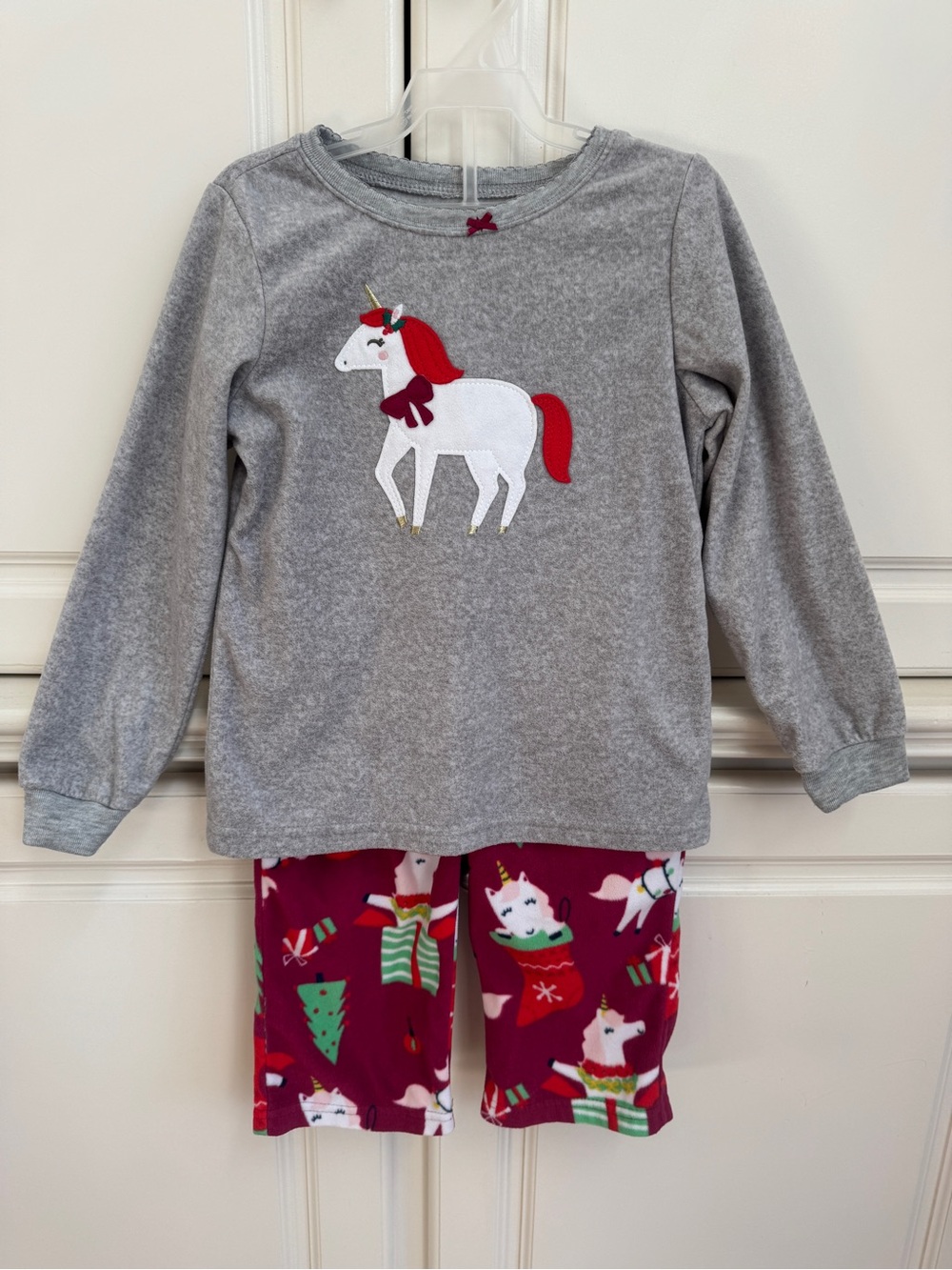 Carters Unicorn Christmas Fleece Pajamas 5T